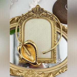 Zara Statement Gold Calla Lily Choker Necklace